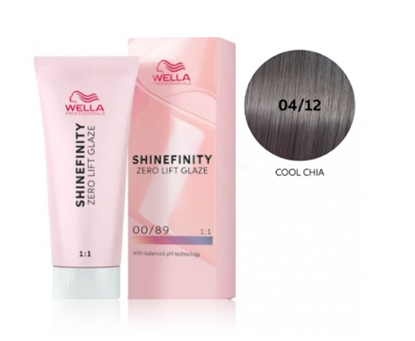 Picture of Wella Professionals Shinefinity Zero Lift Glaze 04/12 Cool Chia Hair Color Gel 60 ml