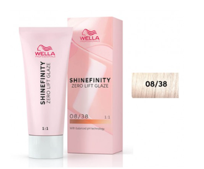 Picture of Wella Professionals Shinefinity Zero Lift Glaze 08/38 Honey Latte Hair Color Gel 60 ml