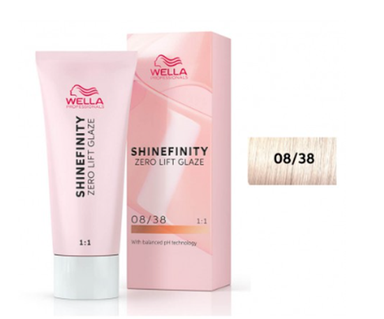 Picture of Wella Professionals Shinefinity Zero Lift Glaze 08/38 Honey Latte Hair Color Gel 60 ml