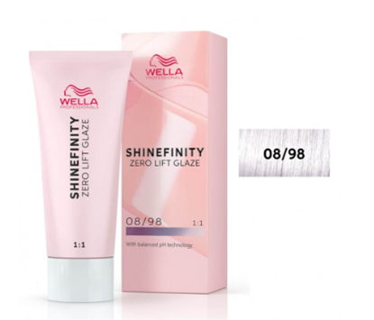 Attēls no Wella Professionals Shinefinity Zero Lift Glaze 08/98 Silver Pearl Hair Gel Color 60 ml