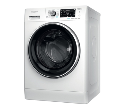 Picture of Whirlpool Washing machine | FFD 9489 BCV EE | Energy efficiency class A | Front loading | Washing capacity 9 kg | 1400 RPM | Depth 63 cm | Width 60 cm | Display | LCD | Steam function | White