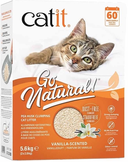 Picture of wirek dla kota WOWPAW Go Natural Pea Husk Litter, wirek, dla kota, mocno zbrylajcy, waniliowy, z upin grochu, 5,6 kg