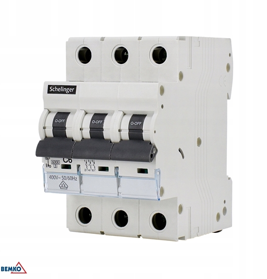 Изображение Wycznik nadprdowy 3P C 20A 6kA AC SCHELINGER A02-G8-3P-C20