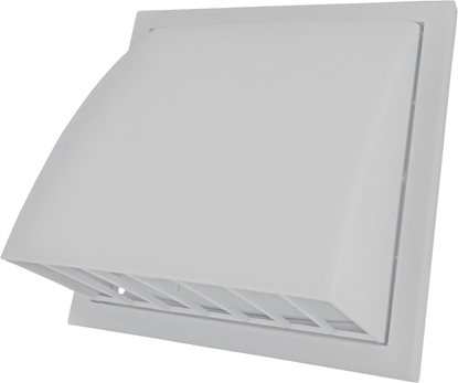 Attēls no Wylot cienny z zaworem zwrotnym i okapem 154x154mm fi100mm szary MW102AZPKGR
