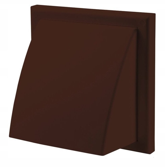 Picture of Wylot cienny z zaworem zwrotnym i okapem 187x187m fi 125mm brz MW122AZPKBR