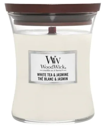 Изображение Woodwick White Tea & Jasmine Candle 275 g