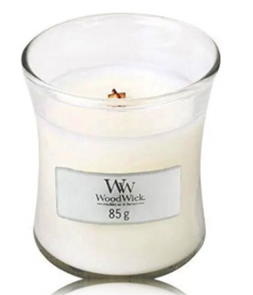 Picture of Woodwick White Teak Scented Candle 85 g