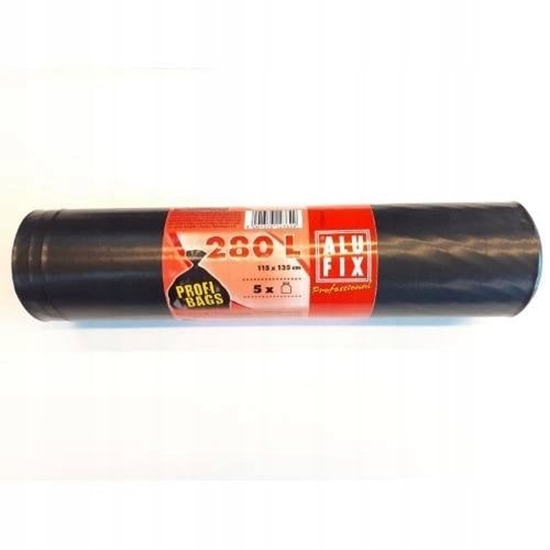 Picture of Worki na mieci ALUFIX Profi, LDPE, 280l, 5 szt., czarne