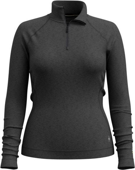 Picture of W'S Classic Thermal Merino Base Layer 1/4 Zip Boxed, 010 | charcoal heather, M