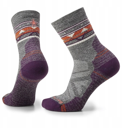 Picture of W'S Hike Light Cushion Zig Zag Valley Mid Crew Socks, H85 | ash/charcoal, S