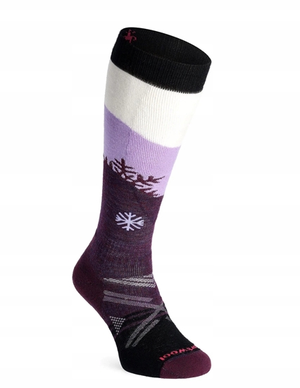 Picture of W'S Ski Full Cushion Snowpocalypse Pattern OTC Socks, L90 | purple iris, S