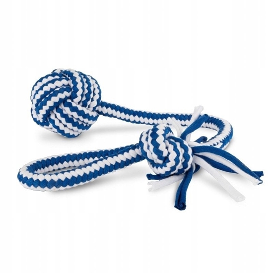 Picture of Zabawka, dla psa, sznur z kul, biao-niebieski, 6,5 x 45 cm