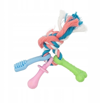 Picture of Zabawka, dla psa, trzy gryzaki, 11,5 cm, z lin bawenian