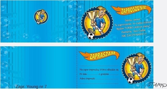 Picture of Zaproszenia Young Chopiec wzór nr 07 10szt