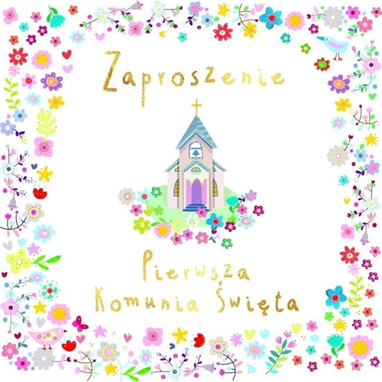 Picture of Zaproszenie - Komunia dom Boy (5szt)