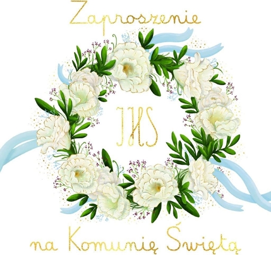 Picture of Zaproszenie - Komunia wianuszek (5szt)