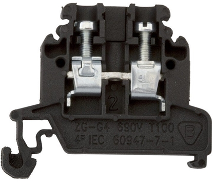 Picture of Zczka szynowa 2-przewodowa 4 mm2 czarny ZG-G4 A11-8203