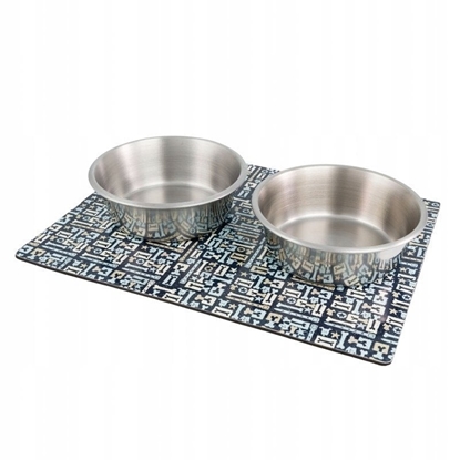 Picture of Zestaw 2 misek, dla psa, stal nierdzewna, 2x470 ml, z mat magnetyczn