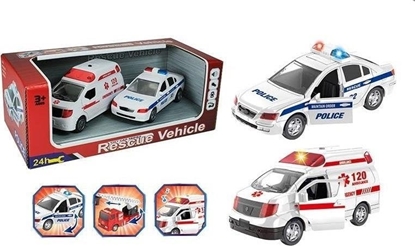 Attēls no Zestaw aut miejskich - policja i ambulans