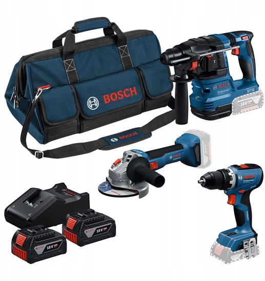 Изображение ZESTAW COMBI 18V GSR+GWS+GBH 2*4.0AH