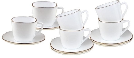 Picture of ZESTAW KAWOWY 6 FILIANEK ZE SPODECZKAMI KINGHOFF OPAL KH-1930