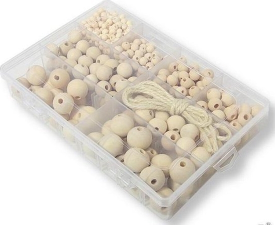 Picture of Zestaw koralików drewnianych 485 elementów