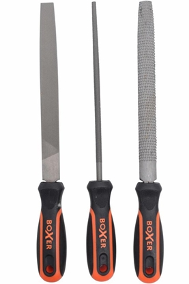 Attēls no Zestaw narzdzi BOXER Zestaw pilników 3 czci 200 mm