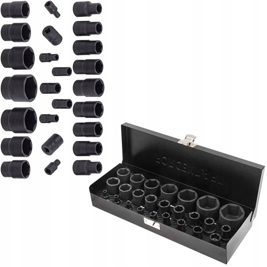 Изображение Zestaw nasadek 1/2" i 1/4" 25el. (4-32mm) (6-ktnych)