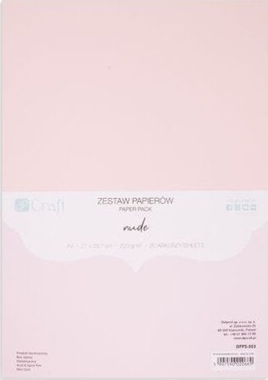 Изображение ZESTAW PAPIERÓW 220G - NUDE, A4, 20 ARK.