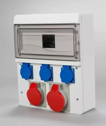 Изображение Zestaw zasilajcy 2x16A/400V 5P + 3x16A/250V 13-mod IP44 6635-000