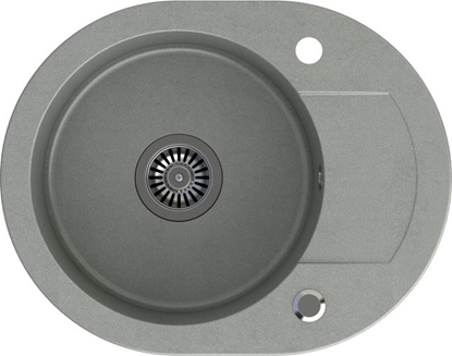 Picture of Zlewozmywak Steiner CUBA 216 Steingran granitowy szary 1 komorowy z/o (58x46x17,5) z zalepk i odpywem
