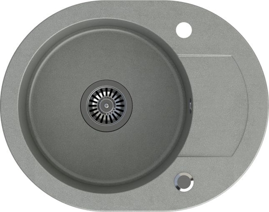 Picture of Zlewozmywak Steiner CUBA 216 Steingran granitowy szary 1 komorowy z/o (58x46x17,5) z zalepk i odpywem