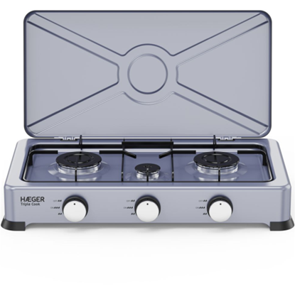 Attēls no Haeger GC-03E.025A Triple Cook 3 Burner gas cooker 