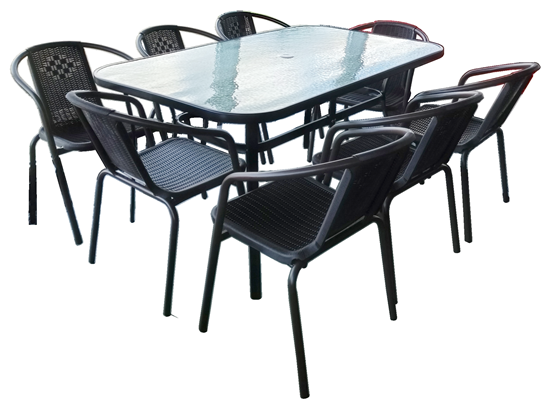 Picture of Dārza komplekts, galds ar 8 krēsliem