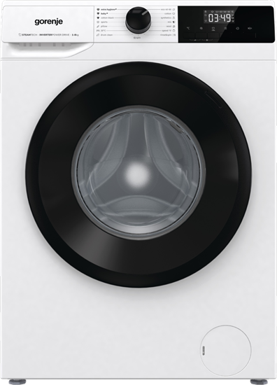 Picture of Gorenje | Washing Machine | W11NHPI84AS | Energy efficiency class A | Front loading | Washing capacity 8 kg | 1400 RPM | Depth 54 cm | Width 60 cm | Display | LED | Steam function | White