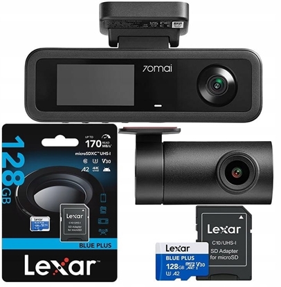 Attēls no 70mai T400 3 kanaowa + Karta Lexar 128GB