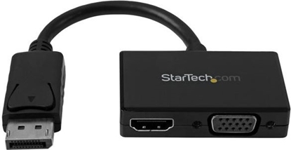 Attēls no Adapter AV StarTech DisplayPort - HDMI - D-Sub (VGA) czarny (DP2HDVGA)