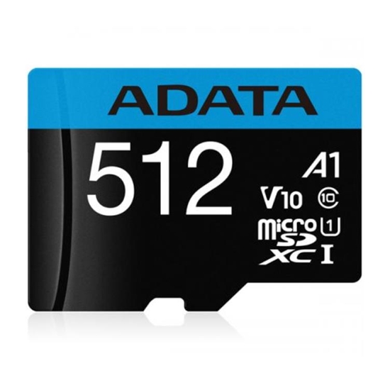 Picture of ADATA CARD MICROSDHC       512GB UHS-I CL10 100/20 MB/s W/1 Adap.