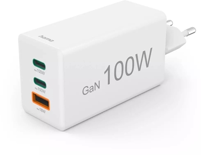 Изображение ADOWARKA SIECIOWA DO LAPTOPA 100W GAN PD/QC 2X USB-C, 1X USB-A, BIAA