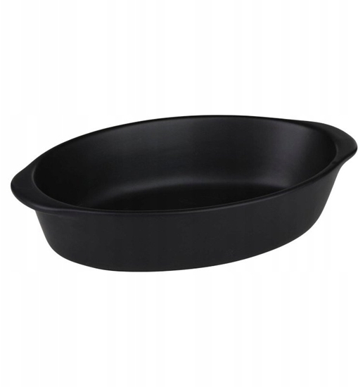 Picture of Alpina - Ceramiczne naczynie aroodporne do zapiekania owalne 20x12x5 cm 470 ml (czarny)