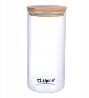 Attēls no Alpina - Szklany pojemnik na ywno z pokrywk 1250 ml 10x21 cm
