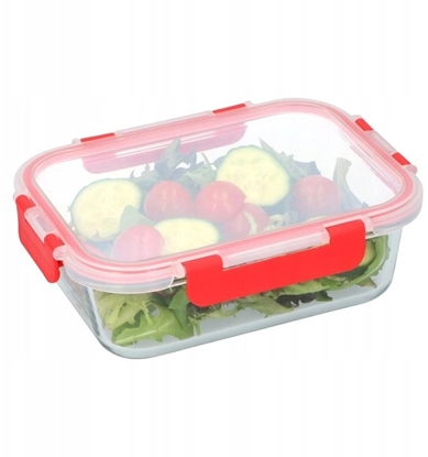 Attēls no Alpina - Szklany pojemnik na ywno z pokrywk lunchbox 21x16x6 cm 1 L