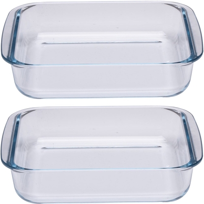 Attēls no Alpina - Zestaw szklanych naczy aroodpornych do pieczenia (2 sztuki)