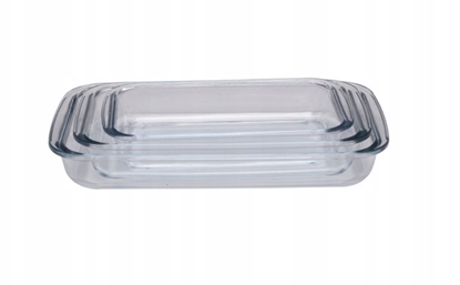 Attēls no Alpina - Zestaw szklanych naczy aroodpornych do pieczenia (3 sztuki)