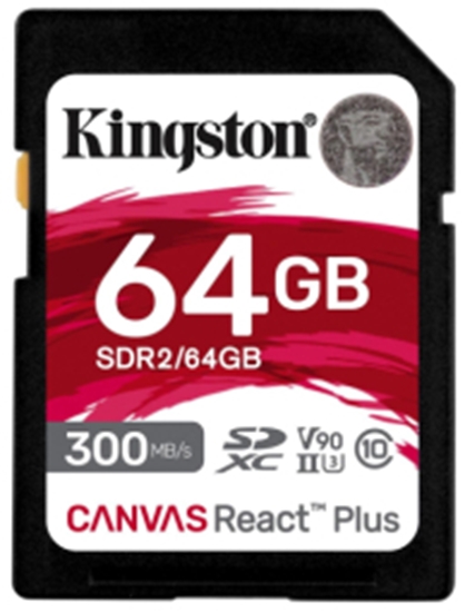 Изображение Atmiņas karte Kingston Canvas React Plus SDXC 64GB