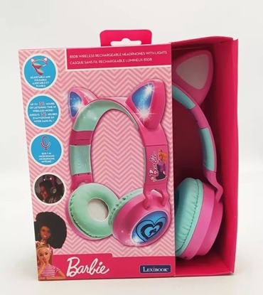 Attēls no Barbie Cats ears shape wireless rechargeable headphones with lights