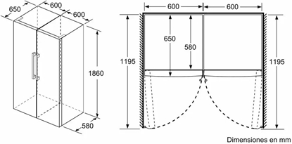 Attēls no Bosch | Refrigerator | KSV36FWDP | Energy efficiency class Class D | Free standing | Height 186 cm | Fridge net capacity 346 L | 39 dB | White