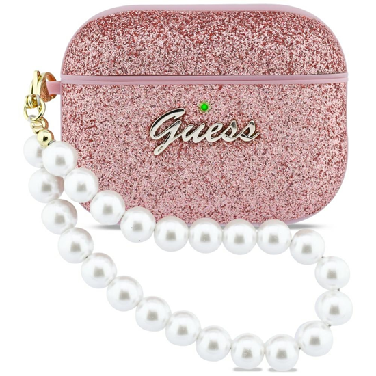 Изображение Case Guess Glitter Pearl Strap for  AirPods Pro 3 