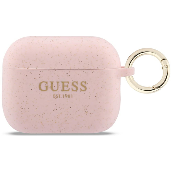 Изображение Case Guess Silicone Glitter Ring for AirPods Pro 3