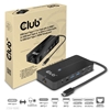 Picture of CLUB3D Type-C 7-in-1 hub with 2x HDMI, 2x USB Gen1 Type-A, 1x RJ45, 1x 3.5mm Audio, 1x USB Gen1 Type-C 100W Female port